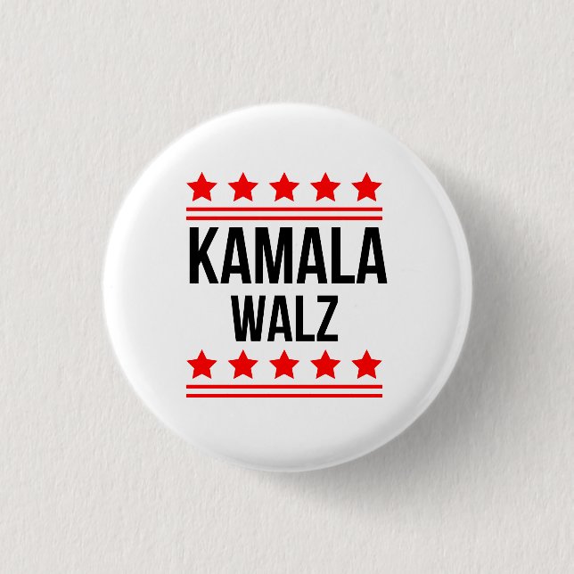 Kamala Harris und Tim Walz  Button (Vorderseite)