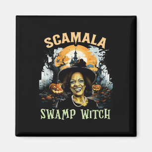 Kamala Harris Unmaskierter Sumpf Hexenhals Hallowe Magnet