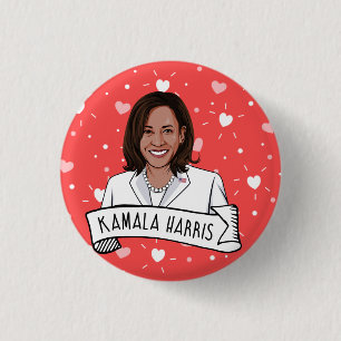 Kamala Harris Valentinstag Button