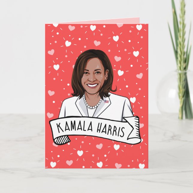Kamala Harris Valentinstag Karte (Vorderseite)