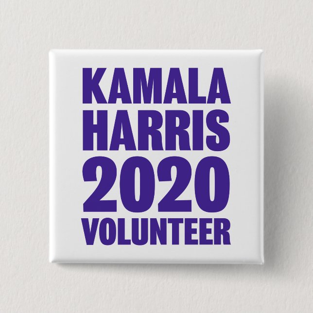 Kamala Harris Volunteer 2 Zoll Square Button (Vorderseite)