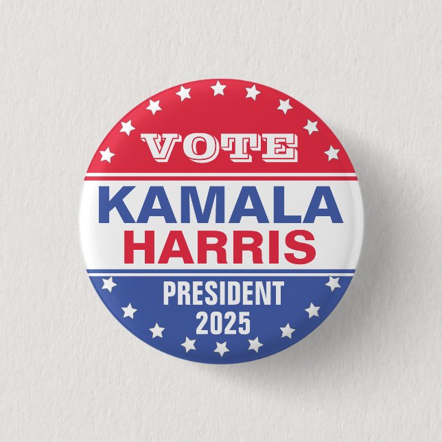 Kamala Harris Vorlage für Wahlen Button (Vorderseite)