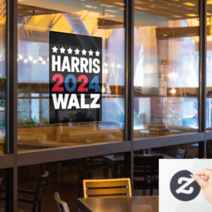 Kamala Harris Walz Für Präsident Vizepräsident  Fensteraufkleber