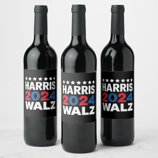 Kamala Harris Walz, Vizepräsident Weinetikett (Flaschen)