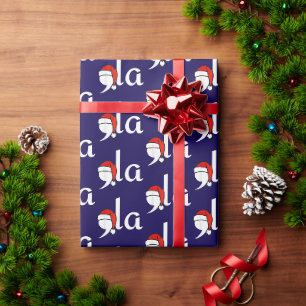 Kamala Harris Weihnachten 2024 Comma la Blue Geschenkpapier