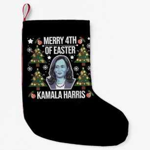 Kamala Harris Weihnachten Santa Frohe 4. Ostern Kleiner Weihnachtsstrumpf