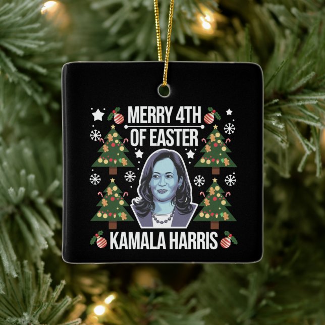 Kamala Harris Weihnachten Weihnachten Weihnachten  Keramikornament (Baum)