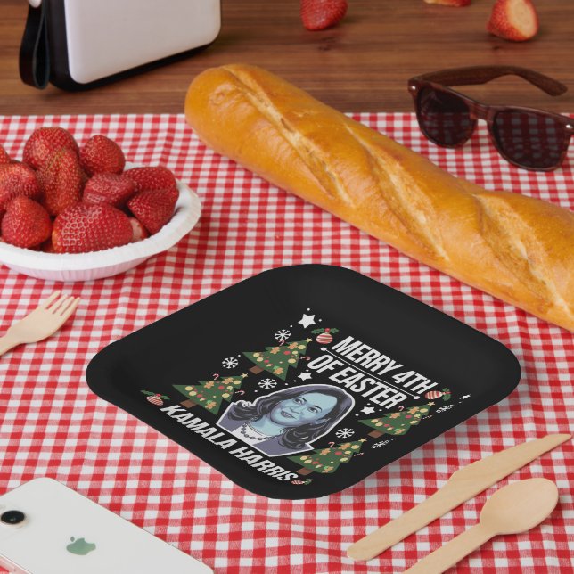 Kamala Harris Weihnachten Weihnachten Weihnachten  Pappteller (Picknick)