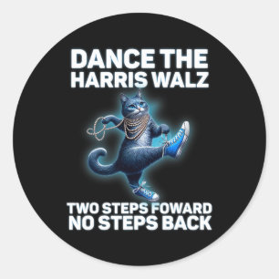 Kamala Harris Wheimer 2024 Waltz Dance 2 Schritte Runder Aufkleber