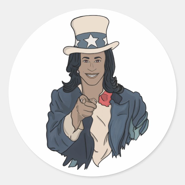 Kamala Harris Will Ihnen zur Abstimmung Runder Aufkleber (Vorderseite)
