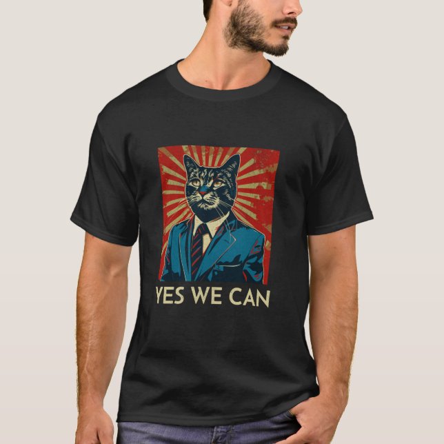 Kamala Harris Yes We Can for Cat Lovers T Shirt (Vorderseite)