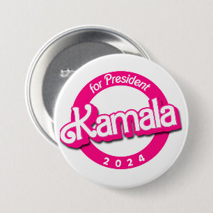 Kamala Harris zum Präsidenten in Rosa Button