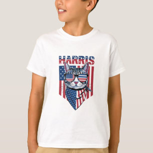 Kamala Harris zur Präsidentin 2024 Lustige Katze  T-Shirt