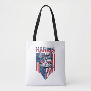 Kamala Harris zur Präsidentin 2024 Lustige Katze Tasche