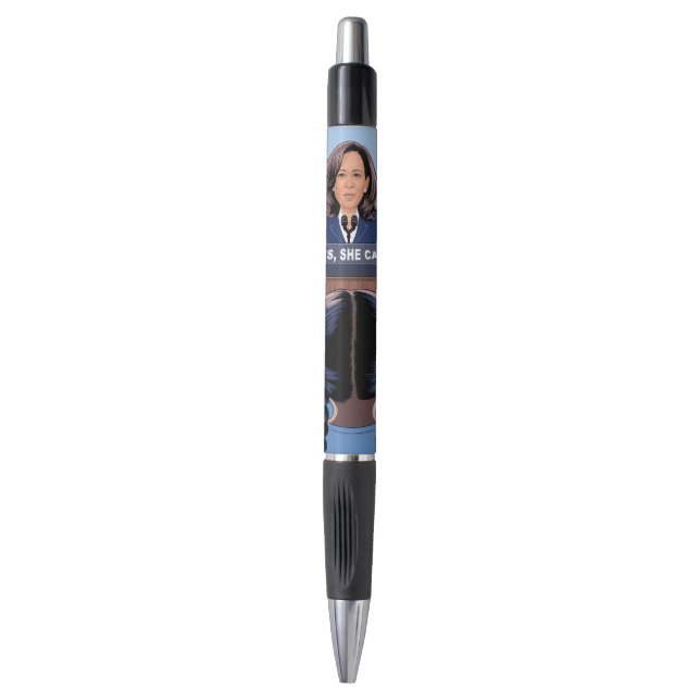 KAMALA HARRIS'S NIECE - JA, SIE KANN Notebook Kugelschreiber (Vorderseite Vertikal)