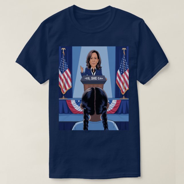KAMALA HARRIS'S NIECE - JA, SIE KANN T - Shirt (Design vorne)