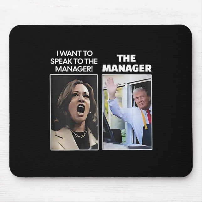 Kamala Ich Will Mit Dem Geschäftsführer Trump Mcdo Mousepad (Vorne)