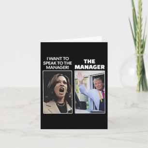 Kamala Ich Wollte, mit dem Manager Trump McDona zu Karte