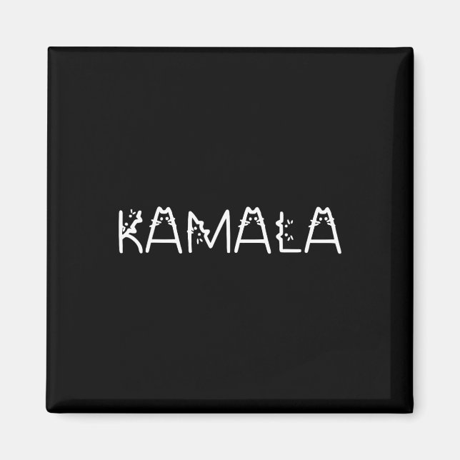 Kamala In Cat Schriftart Kamala Harris Wheimer 202 Magnet (Vorne)