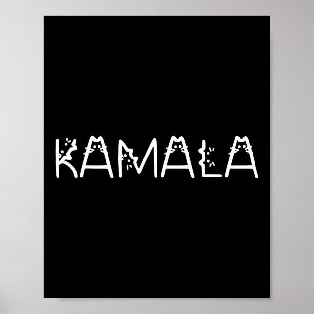 Kamala In Cat Schriftart Kamala Harris Wheimer 202 Poster (Vorne)