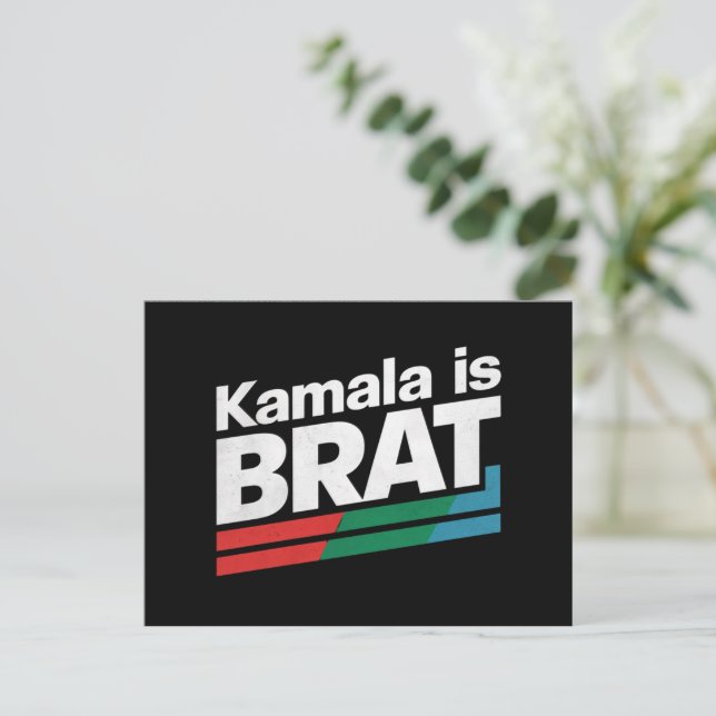 Kamala is Brat Postkarte (Stehend Vorderseite)