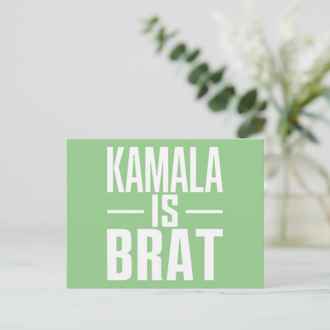 Kamala is Brat Postkarte (Stehend Vorderseite)