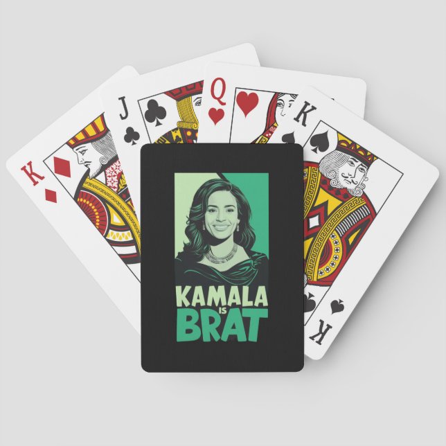 Kamala ist Brat Funny Sarcastic Spielkarten (Rückseite)