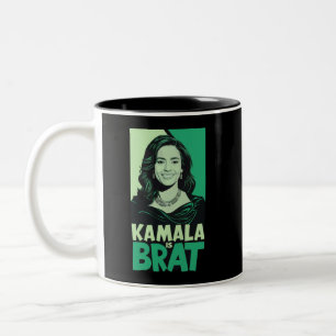 Kamala ist Brat Funny Sarcastic Zweifarbige Tasse
