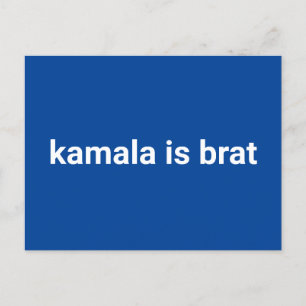 Kamala ist brauner, lustiger moderner Typografie, Postkarte