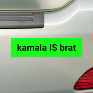Kamala ist braunschwarz und neongrün cool autoaufkleber