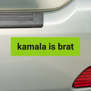Kamala ist die braune moderne Typografie schwarzer Autoaufkleber