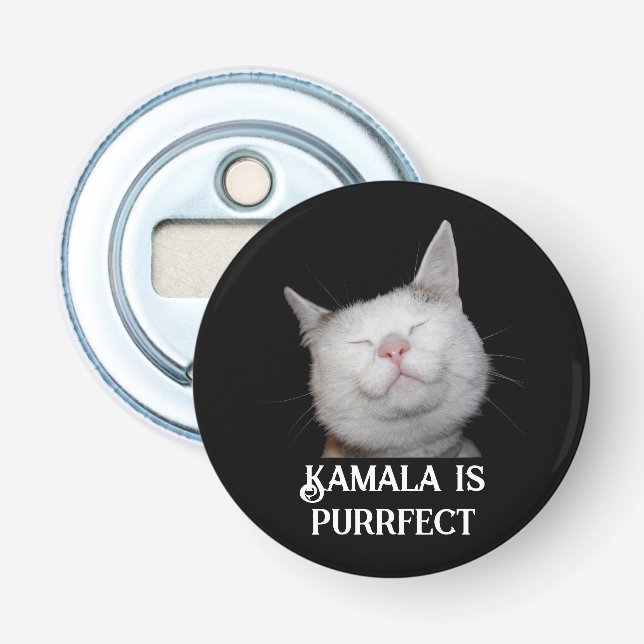 Kamala ist Purrfect Flaschenöffner (Vorderseite)