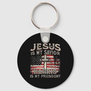 Kamala Jesus ist mein Erretter Harris ist mein Prä Schlüsselanhänger