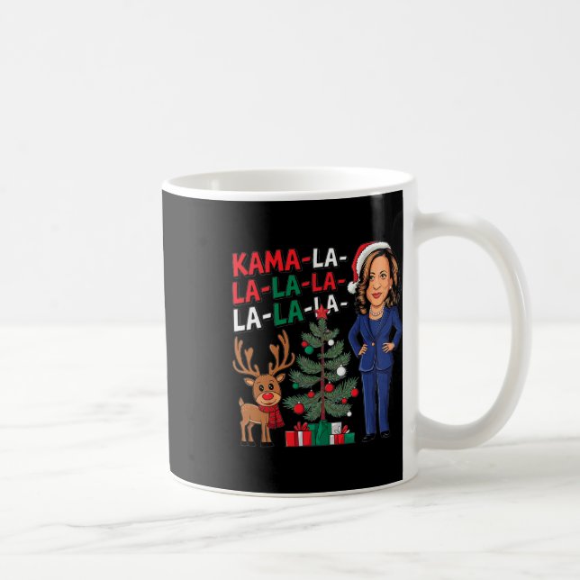Kamala-la-Funny Harris Festive Xmas Funny Chris Kaffeetasse (Rechts)