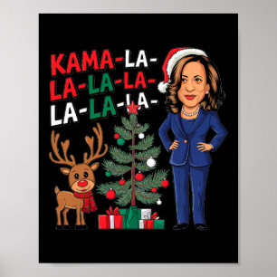 Kamala-la-Funny Harris Festive Xmas Funny Chris Poster