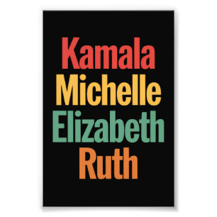 Kamala Michelle Elizabeth Ruth Feministische Polit Fotodruck