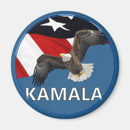 Kamala mit Adler und Flagge Magnet