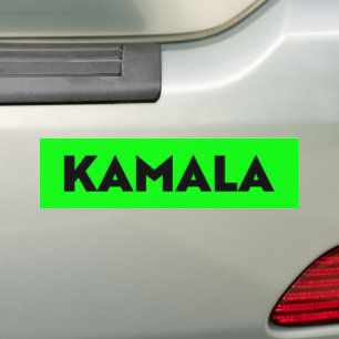 Kamala moderne, mutige Typografie neongrüne Klappe Autoaufkleber