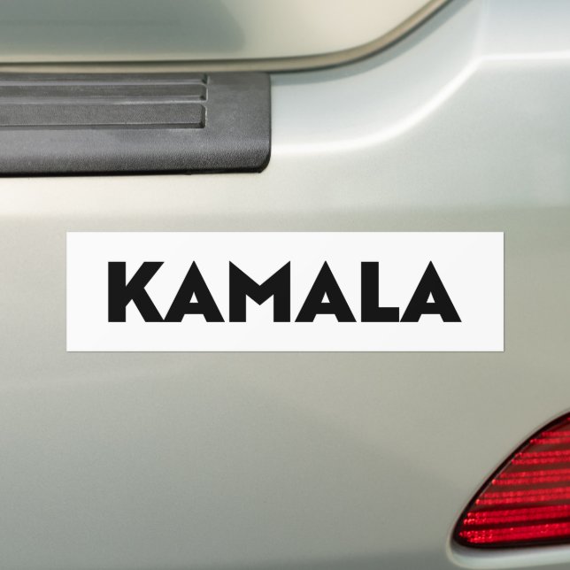 Kamala moderne, mutige Typografie schwarz-weiß Autoaufkleber (Auf Auto)
