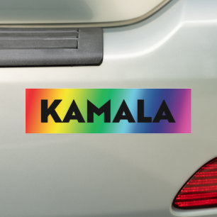 Kamala moderne Typografie Gefälle Regenbogenschwel Autoaufkleber