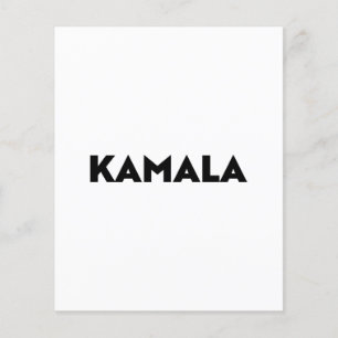 Kamala moderne Typografie minimalistisch Schwarz-w Flyer