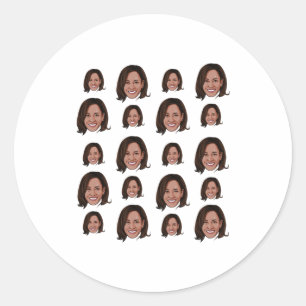 Kamala Pattern Runder Aufkleber