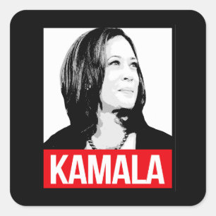 KAMALA QUADRATISCHER AUFKLEBER