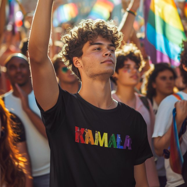 KAMALA Rainbow Pride drapeau 2024 élection T-shirt (Créateur téléchargé)