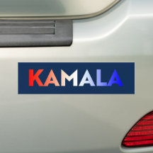 Kamala Rot-Weiß-Gradiententypografie blau
