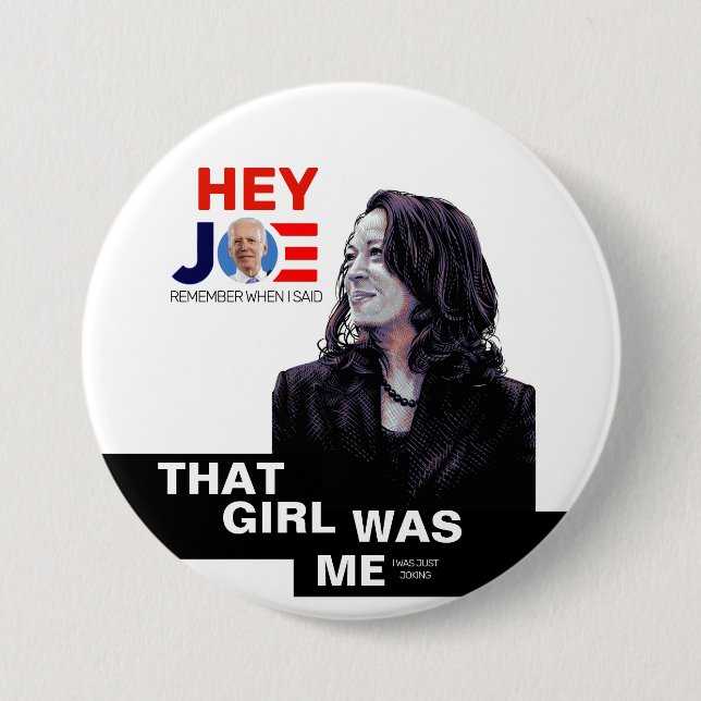 Kamala scherzte nur button (Vorderseite)