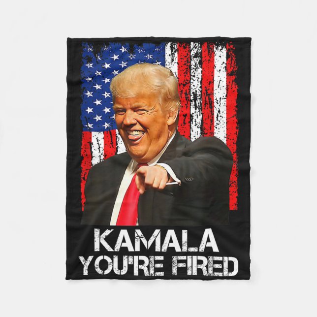 Kamala, Sie sind gefeuert, lustiger Präsident Trum Fleecedecke (Vorderseite)