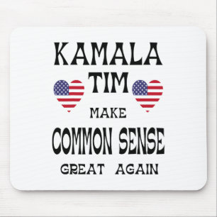 Kamala und Tim - Gesunder Menschenverstand wieder Mousepad