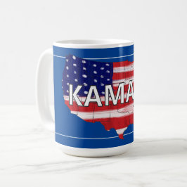 Kamala und USA in Flaggenfarben Kaffeetasse