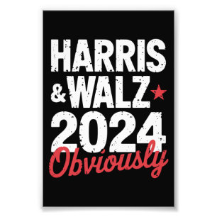 Kamala Walz Offensichtlich 2024 Harris Waltz 2024 Fotodruck